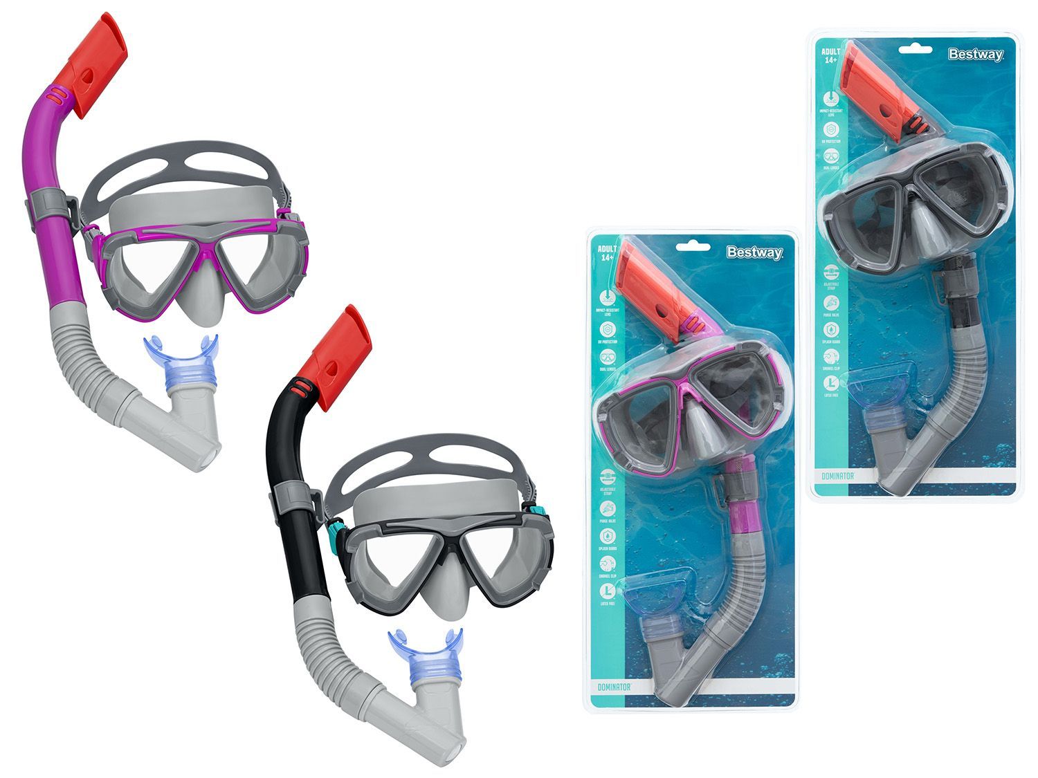 SET SNORKELING BLACKSTRIPE 14+ 2 ASS
