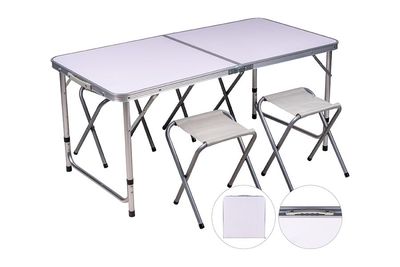 TAVOLO PICNIC ALL 120X60X68 4 SGAB. 34X28X33