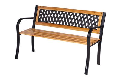PANCHINA GIARDINO IN FERRO E LEGNO NERO PANCHINA GIARDINO IN FERRO E LEGNO NERO