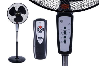 VENTILATORE A PIANTANA CON TELECOMANDO 50W NERO - MODELLO PD65