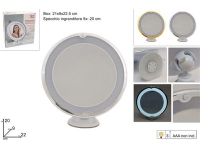 SPECCHIO LUMINOSO CON VENTOSA SPECCHIO LUMINOSO CON VENTOSA