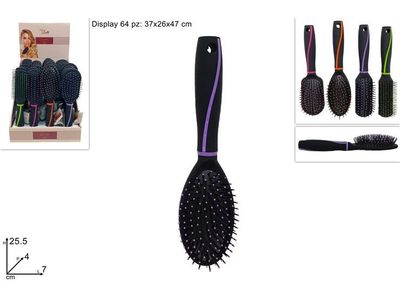 SPAZZOLA CON MANICO IN GOMMA - 4 COLORI SPAZZOLA CON MANICO IN GOMMA - 4 COLORI