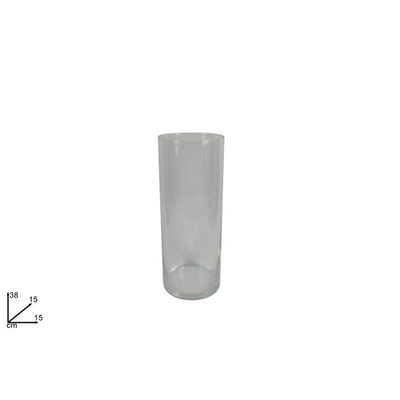VASO VETRO CILINDRO - 38X15 CM VASO VETRO CILINDRO - 38X15 CM