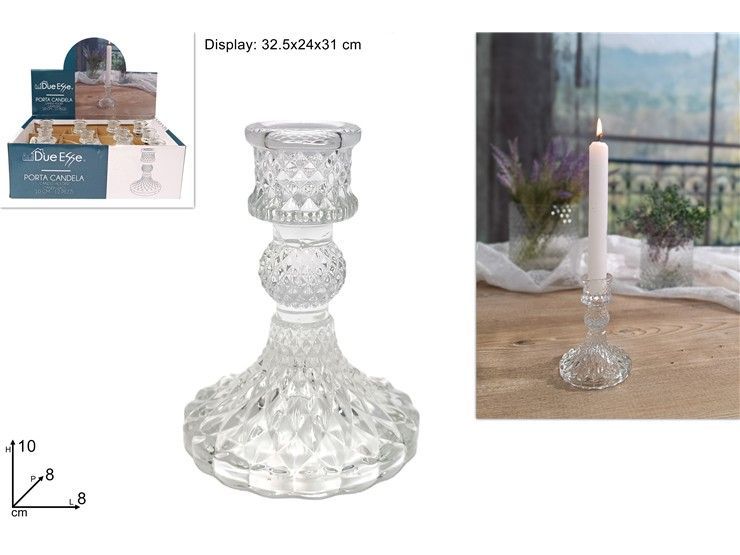 PORTACANDELA IN VETRO - 10 CM PORTACANDELA IN VETRO - 10 CM