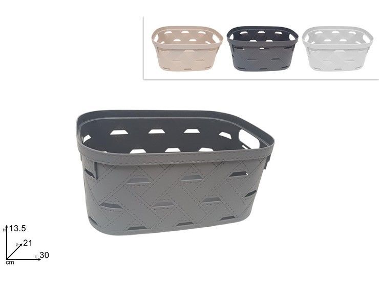 CESTINO RETTANGOLARE IN PLASTICA - 30x21x13,5 CM CESTINO RETTANGOLARE IN PLASTICA - 30x21x13,5 CM