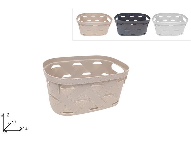 CESTINO RETTANGOLARE IN PLASTICA - 24,5x17x12 CM CESTINO RETTANGOLARE IN PLASTICA - 24,5x17x12 CM