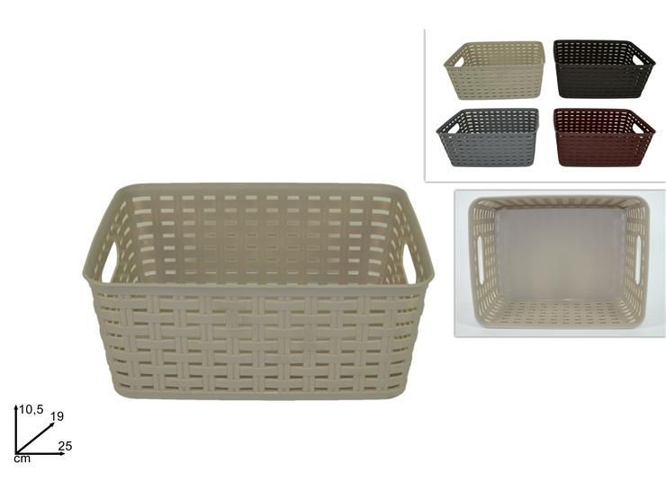 CESTO CON MANICI IN RATTAN - 25x19 CM CESTO CON MANICI IN RATTAN - 25x19 CM