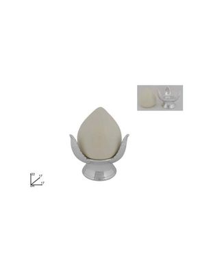 PUMO BIANCO CON BASE SILVER -  22 CM PUMO BIANCO CON BASE SILVER -  22 CM