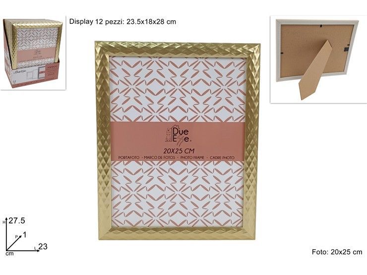 CORNICE ORO FANTASIA ROMBI - 20x25 CM