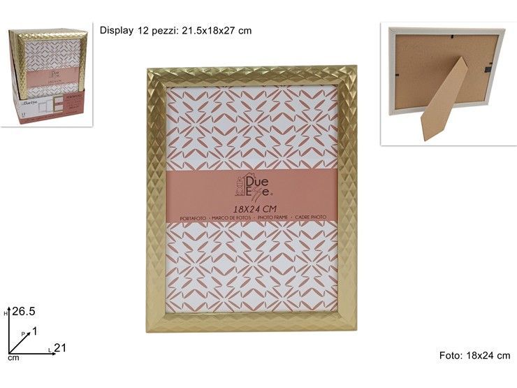 CORNICE ORO FANTASIA ROMBI - 18x24 CM