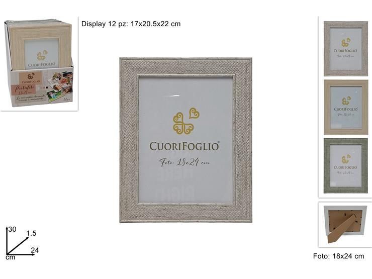 CORNICE LEGNO SPIGA - 18X24 CM