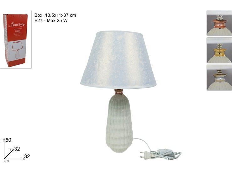 LUME BIANCO A RIGHE - 50 CM