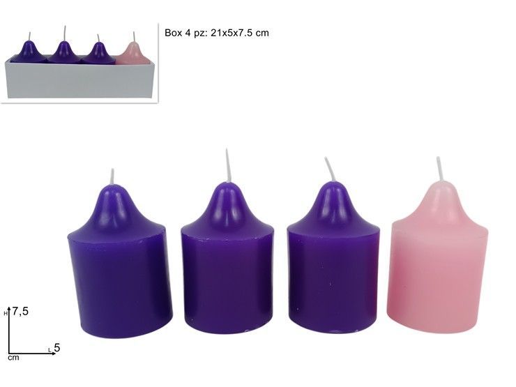 CANDELE AVVENTO - SET 4 PEZZI