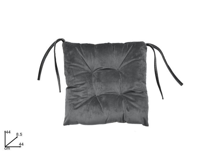 CUSCINO SEDIA IN VELLUTO - GRIGIO