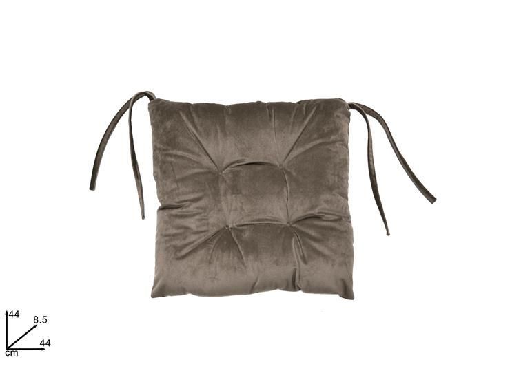 CUSCINO SEDIA IN VELLUTO - TORTORA