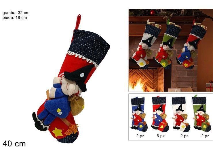 CALZA CON BEFANA - 40CM