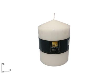 CANDELA A PILASTRO BIANCA - 15X10 CM CANDELA A PILASTRO BIANCA - 15X10 CM