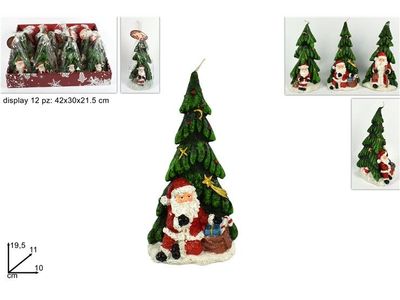 CANDELA ALBERO CON BABBO NATALE CANDELA ALBERO CON BABBO NATALE