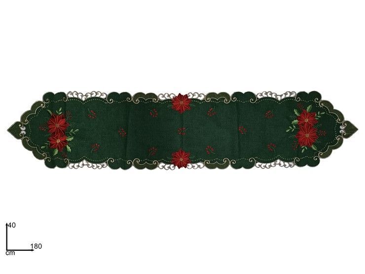 RUNNER VERDE STELLA DI NATALE - 40X180 CM