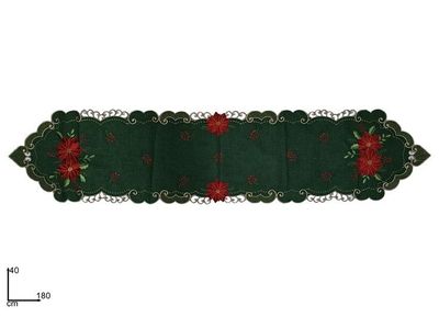 RUNNER VERDE STELLA DI NATALE - 40X180 CM RUNNER VERDE STELLA DI NATALE - 40X180 CM
