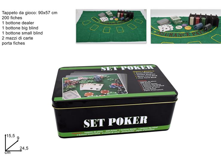 CONFEZIONE SET POKER CASINO'