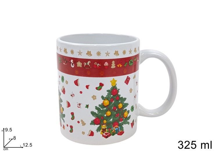 TAZZONE CON DECORO NATALIZIO - 325 ml