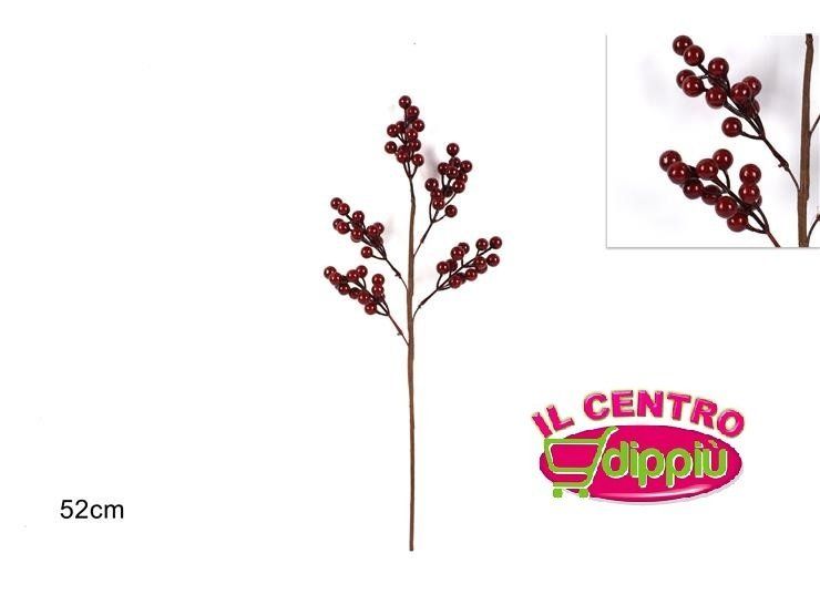 STELO CON BACCHE DECORATIVE - 52 CM