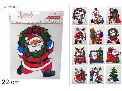 VETROFANIA SOGGETTI NATALIZI - 22 CM VETROFANIA SOGGETTI NATALIZI - 22 CM