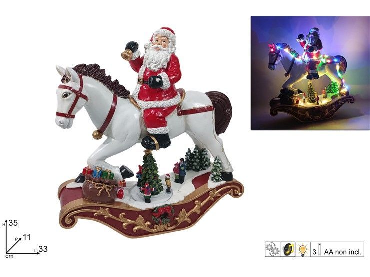 CAVALLO A DONDOLO CON BABBO NATALE