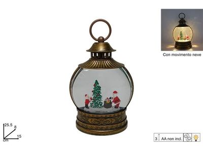 LANTERNA AMPOLLA CON SCENARIO, LUCI E MOVIMENTO LANTERNA AMPOLLA CON SCENARIO, LUCI E MOVIMENTO