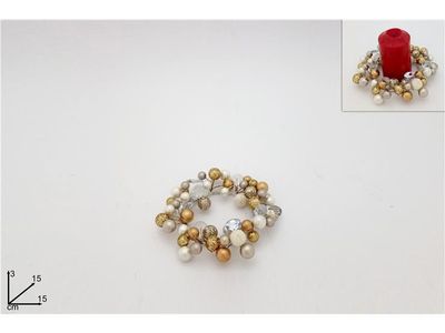 GIROCANDELA CON PALLINE E DIAMANTI GIROCANDELA CON PALLINE E DIAMANTI