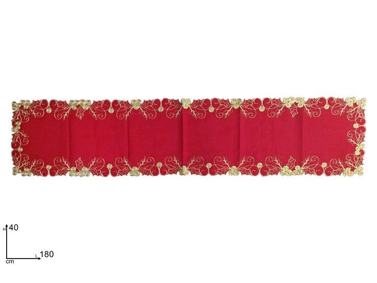 RUNNER NATALIZIO ROSSO CON VISCHIO ORO