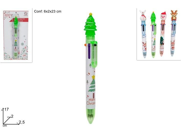 PENNA 6 COLORI CON SOGGETTI NATALIZI