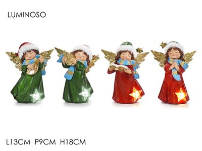 ANGELO 13X9XH18CM ROS.C/VER 4ASS