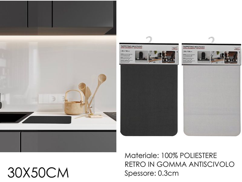 TAPPETO MULTIUSO ASSORBENTE 30X50CM 2AS