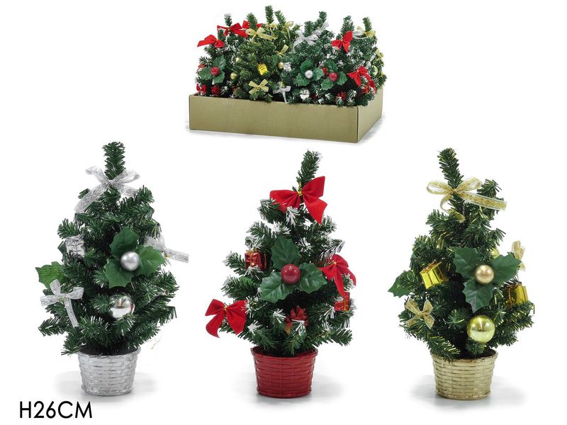 ALBERELLO CON BACCHE E PIGNE H26CM 3ASS