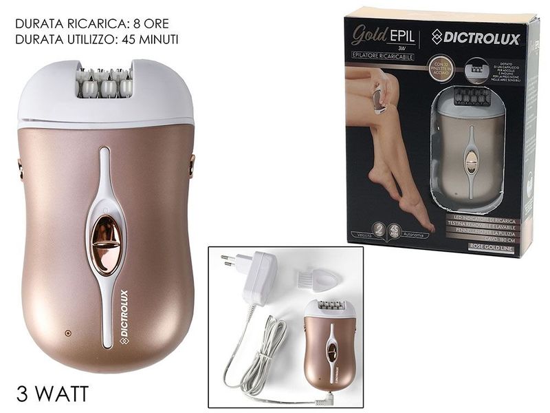 EPILATORE RICARICABILE  "GOLD EPIL" 3W
