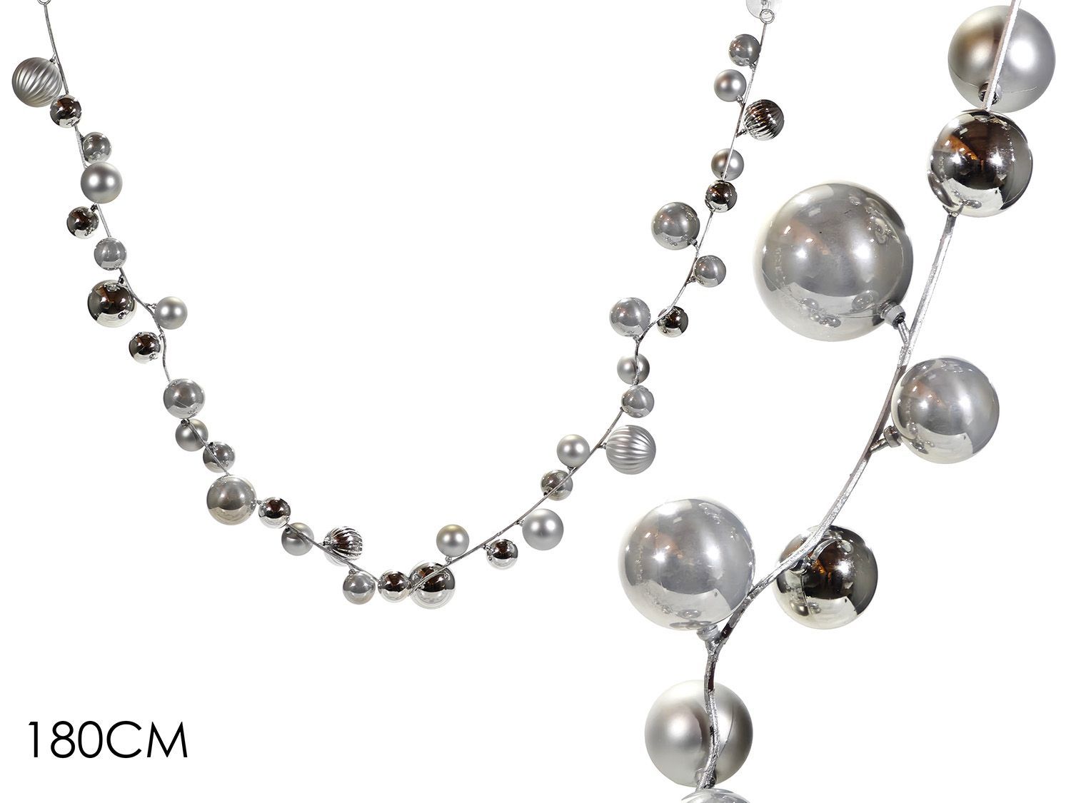 GHIRLANDA CON PALLE H 180 CM SILVER