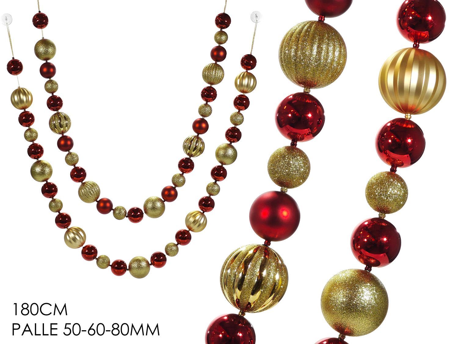 GHIRLANDA CON PALLE H180 CM 2ASS
