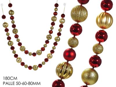 GHIRLANDA CON PALLE H180 CM 2ASS