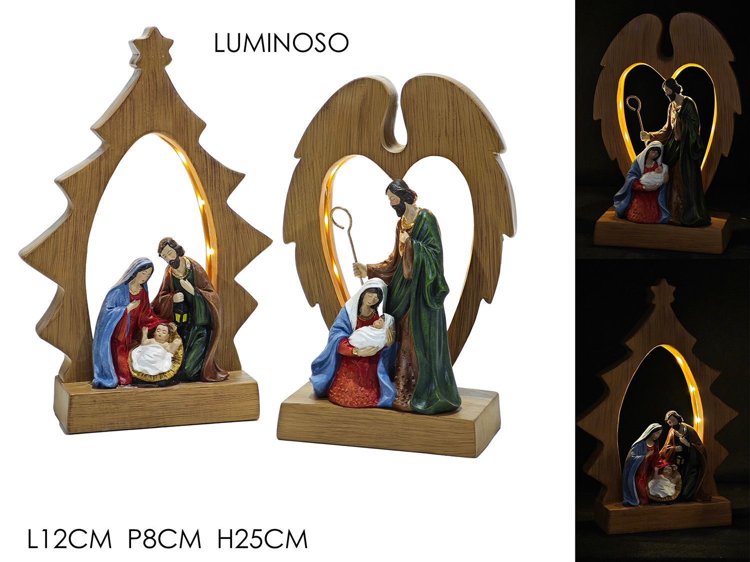 NATIVITA'  LUCI BIANCO CALDO H25CM