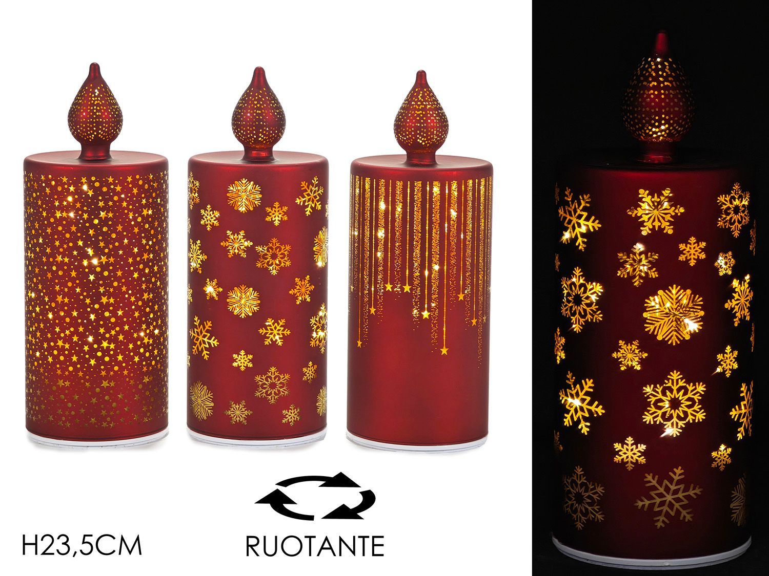 CANDELA H23.5CM BATTERY OPERATED LUCI E MOVIMENTO COL ROSSO 3ASS CANDELA H23.5CM BATTERY OPERATED LUCI E MOVIMENTO COL ROSSO 3ASS