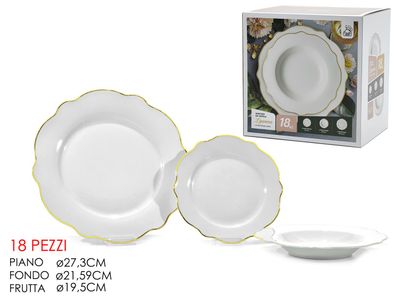SERVIZIO TAVOLA 18PZ LYANNA PORCELLANA