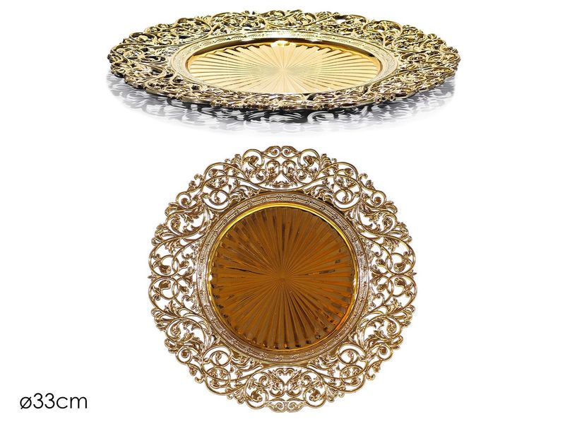 SOTTOPIATTO DM. 33CM ORO