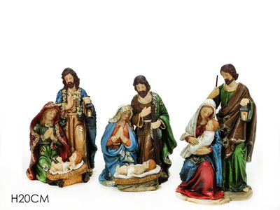 SET NATIVITA' SU BASE H20CM 3ASS