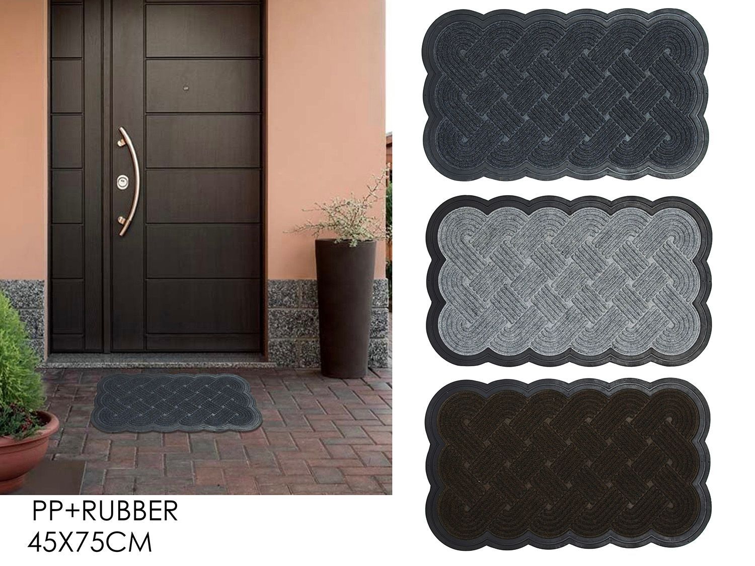 TAPPETO INTRECCIATO 45X75CM 3ASS