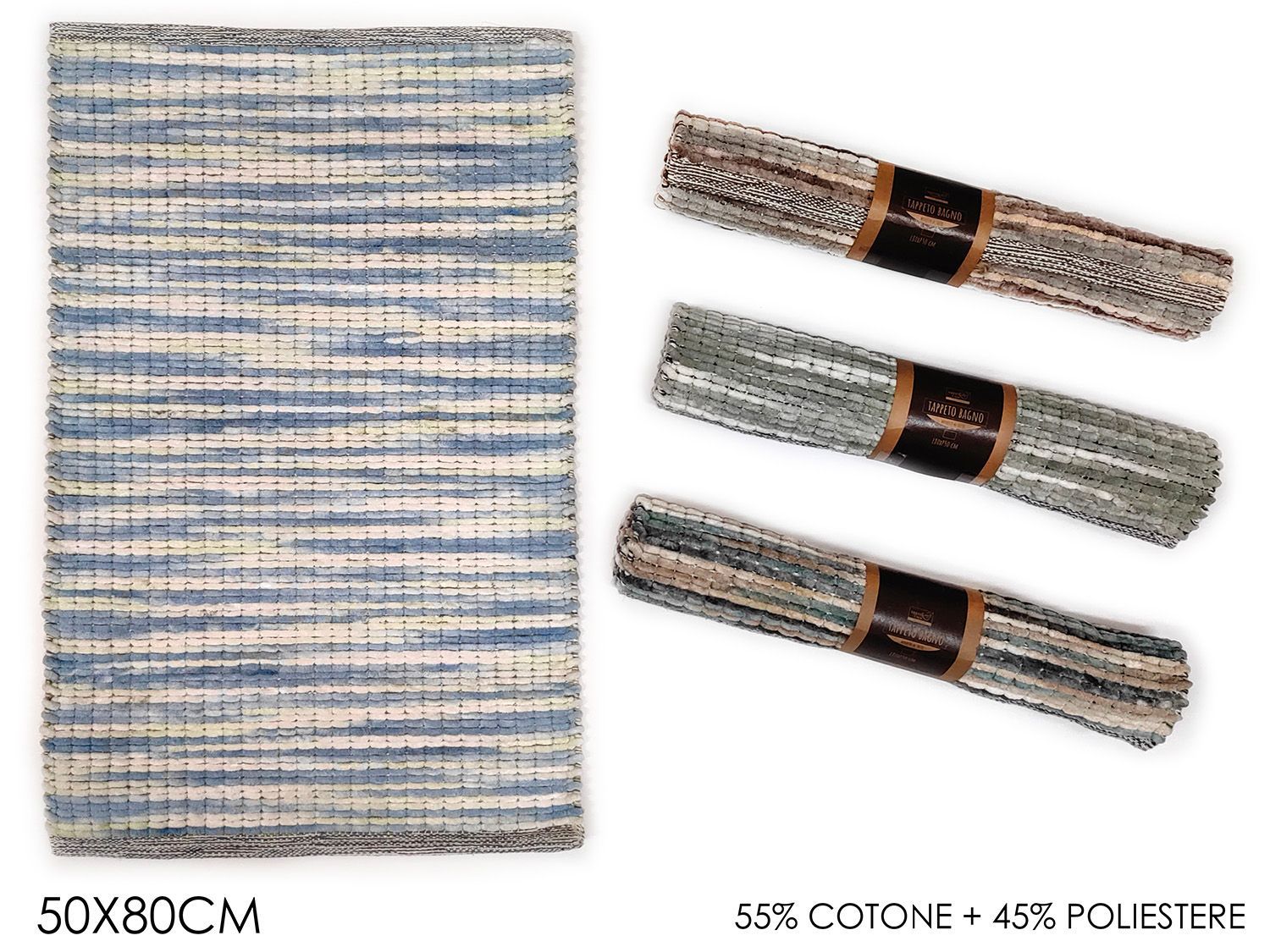 TAPPETO BAGNO MULTICOLOR 50X80CM 4ASS