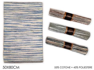 TAPPETO BAGNO MULTICOLOR 50X80CM 4ASS