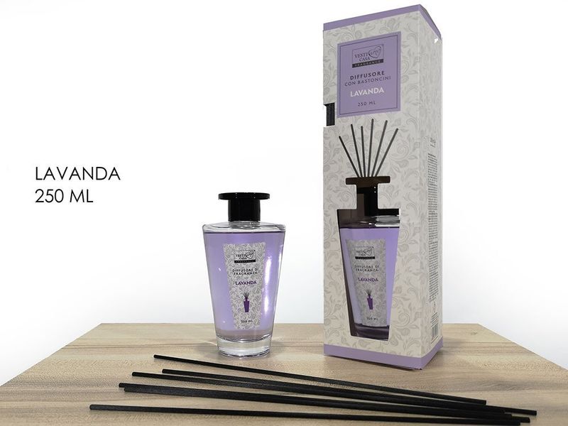 PROFUMATORE AMBIENTE CON BASTONCINI 250ml LAVANDA