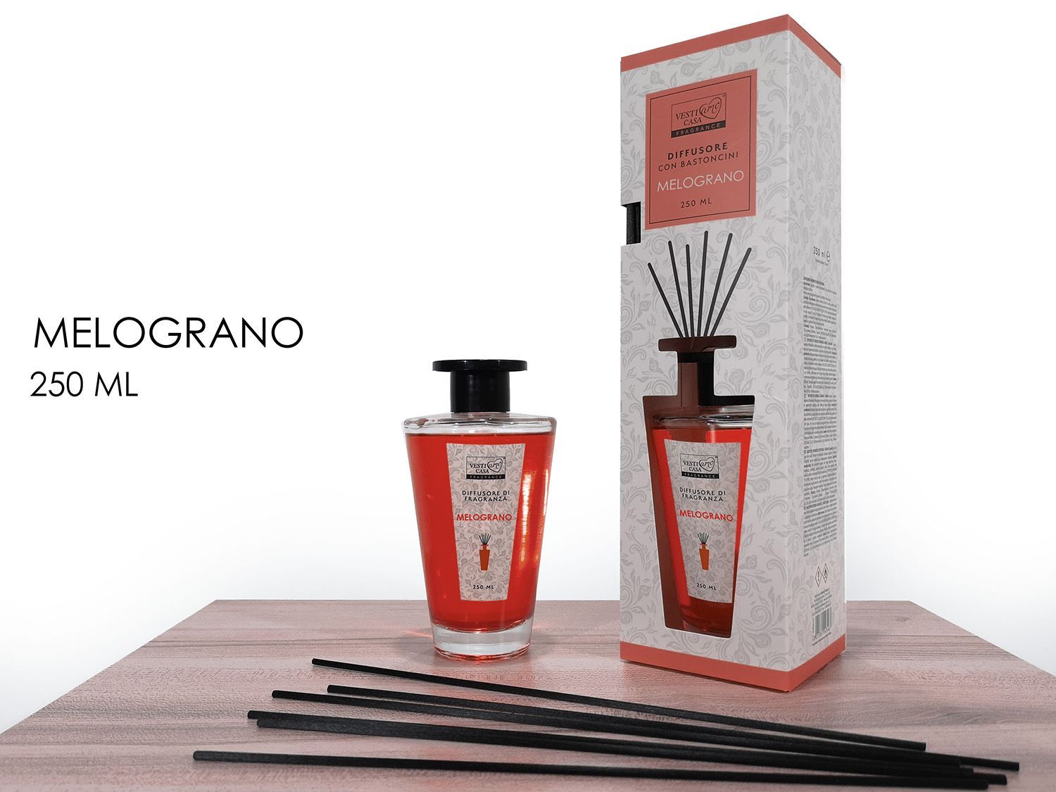 PROFUMAT.ORE AMBIENTE CON BASTONCINI 250ml MELOGRANO